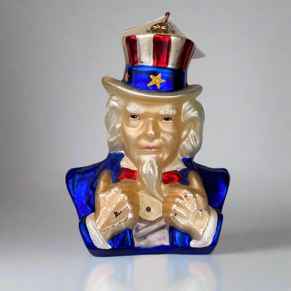 Christopher Radko  Uncle Sam I Want You Too America Patriotic Ornament VIDEO