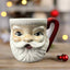 Vintage Two Face Christmas Mug Santa and Mrs Claus