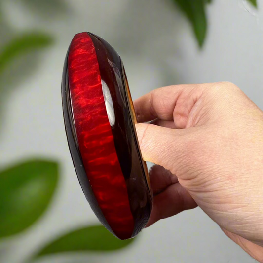 Chunky Bangle Bracelet Burgundy Red