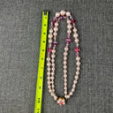 Vintage Pink Necklace Double Strand  20"