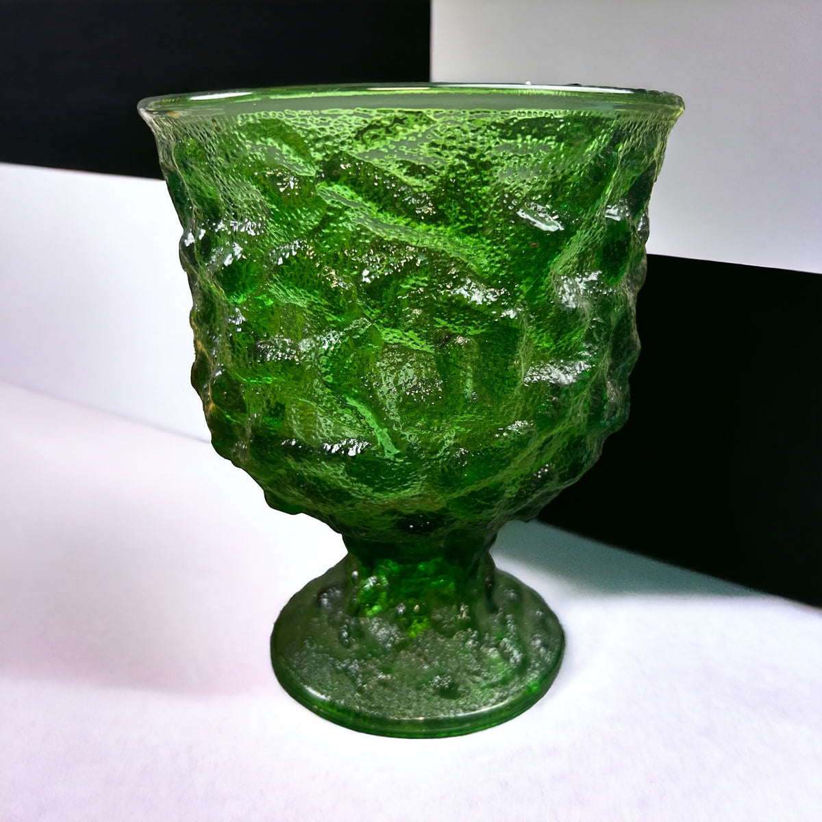 EC Brody Green Vase Vintage Glass Cleveland Ohio