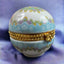 Round Trinket Box with Floral Design