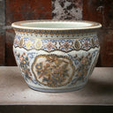 Vintage Asian Planter Hand Painted