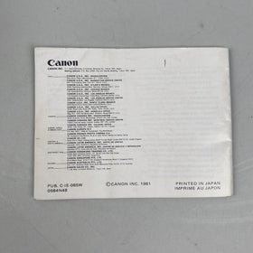 Canon Speedlite 188A  Instruction Manual