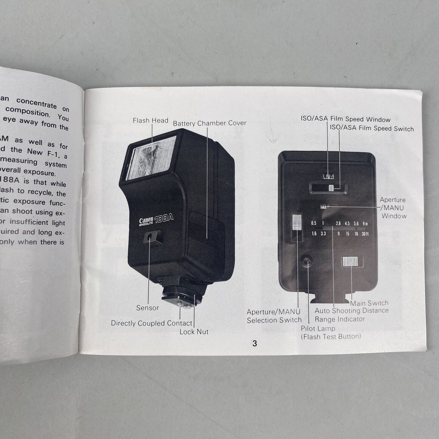 Canon Speedlite 188A  Instruction Manual