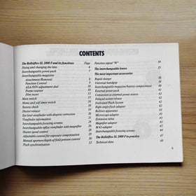 Rollei Rolleiflex SL 2000F Handbook  Instruction manual guide Copy