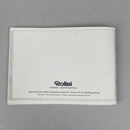 Rollei Rolleiflex SL 2000F Handbook  Instruction manual guide Copy