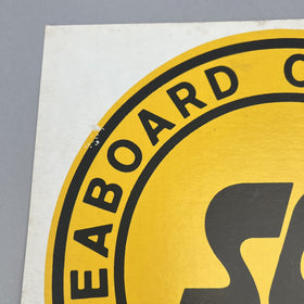 Seaboard Coast Line Railroad Cardboard Sign 12"x12" vintage