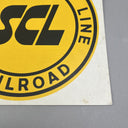 Seaboard Coast Line Railroad Cardboard Sign 12"x12" vintage