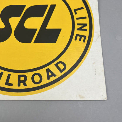 Seaboard Coast Line Railroad Cardboard Sign 12"x12" vintage