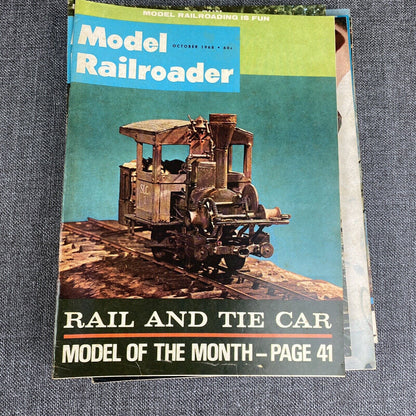 12 ISSUES of Model Railroader Magazine 1968 - Vintage