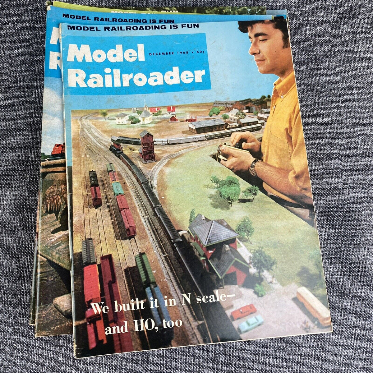 12 ISSUES of Model Railroader Magazine 1968 - Vintage