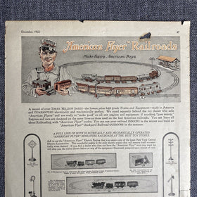 American Flyer Railroads Trains Advertisement , The American Boy - December 1922