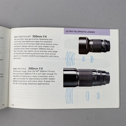 Pentax Lenses and Accessories Manual Guide Booklet 1980, 64 pages