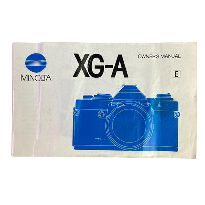 Minolta XG-A 35mm camera owners manual