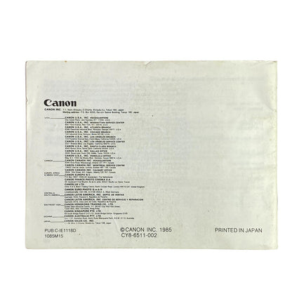 Canon Speedlite 299T Instruction Manual, Original, 1985