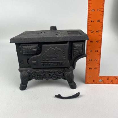 Old Mountain Toy Cast Iron Wood Cook Stove with Hook to remove hot burners