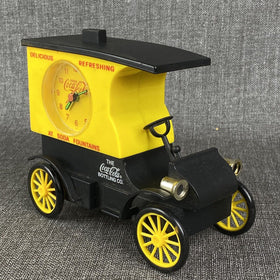 Coca-Cola Alarm Clock Delivery Truck Black and Yellow , Tested