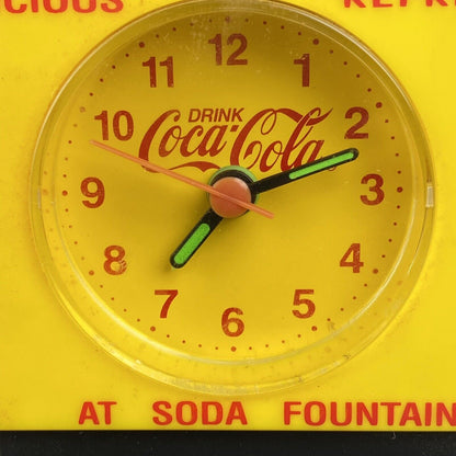 Coca-Cola Alarm Clock Delivery Truck Black and Yellow , Tested