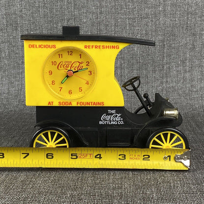 Coca-Cola Alarm Clock Delivery Truck Black and Yellow , Tested