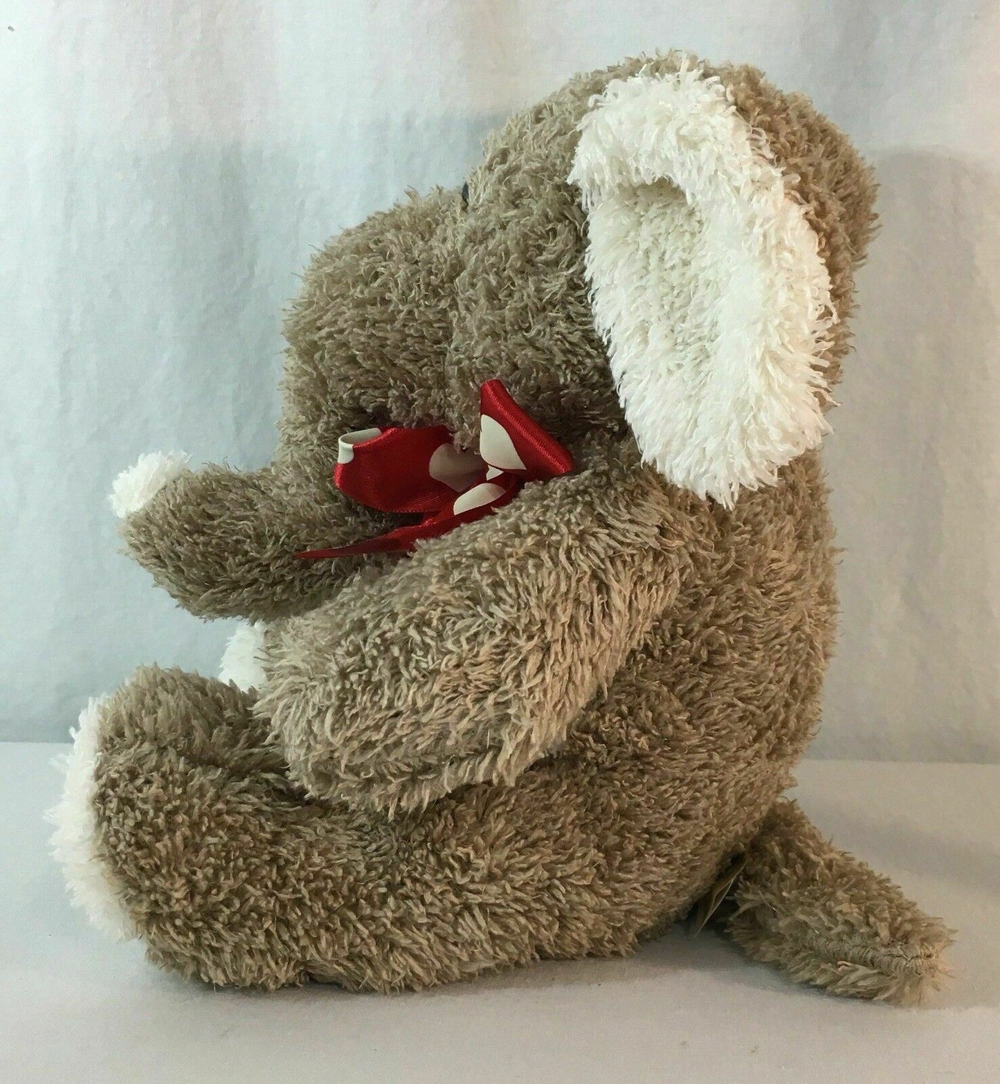 9" Dan Dee Plush Brown Elephant Stuffed Animal Heart Kiss Dandee Collectors