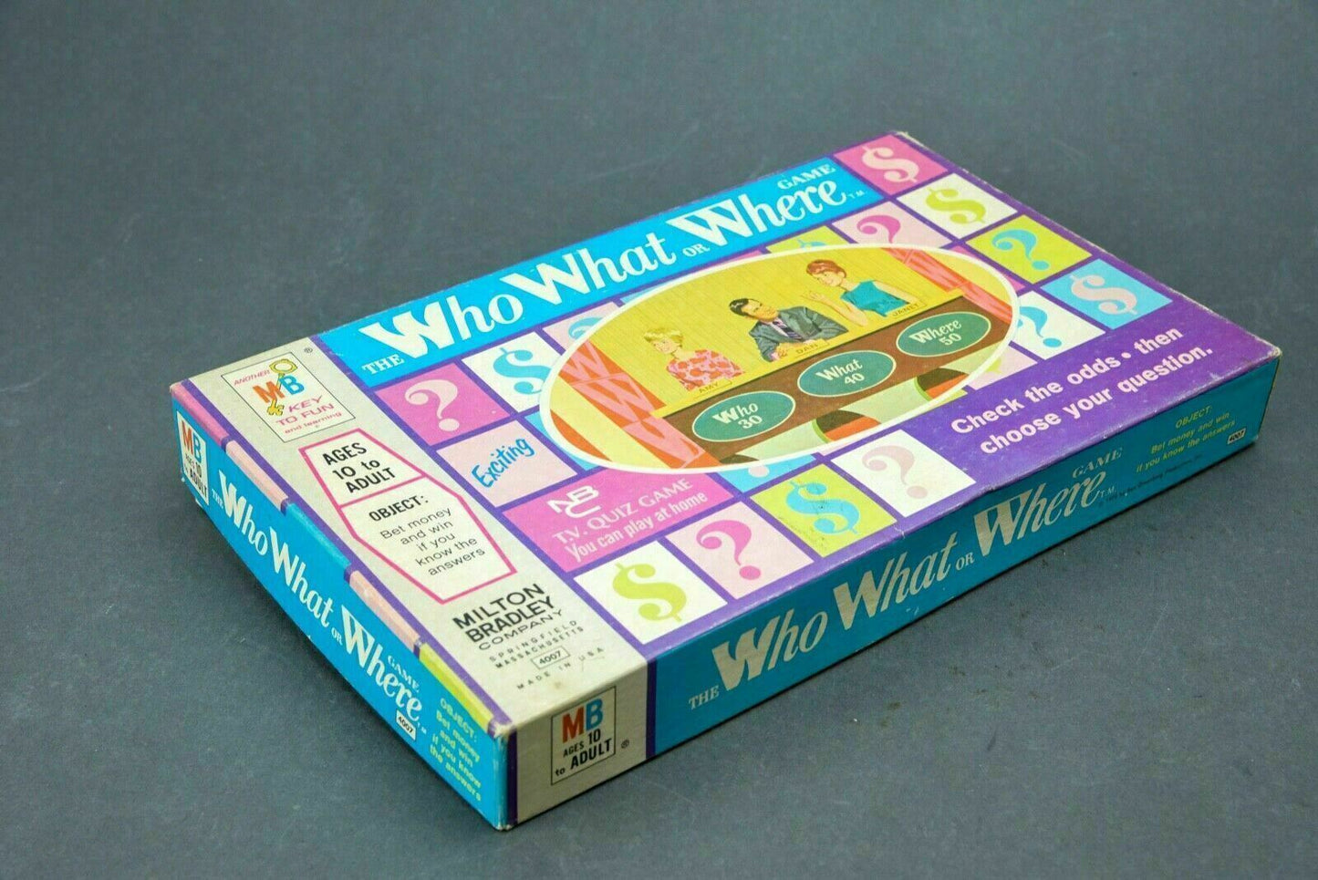 Rare 1970 Milton Bradley (MB) Game Who, What, Where