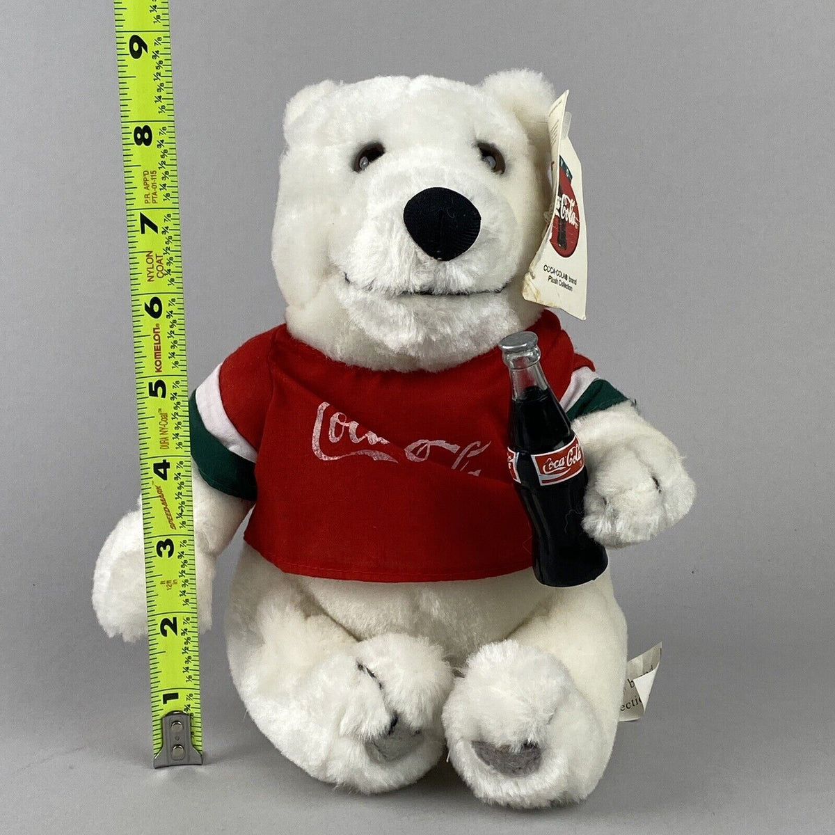 Coca Cola Plush Polar Bear Promo Play By Play Stuffed Animal Toy 8.5" Tall