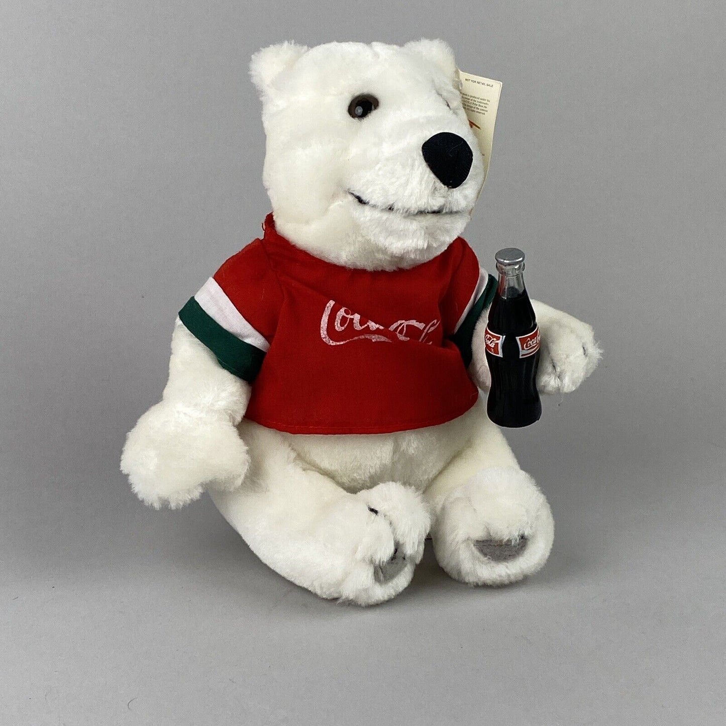 Coca Cola Plush Polar Bear Promo Play By Play Stuffed Animal Toy 8.5" Tall