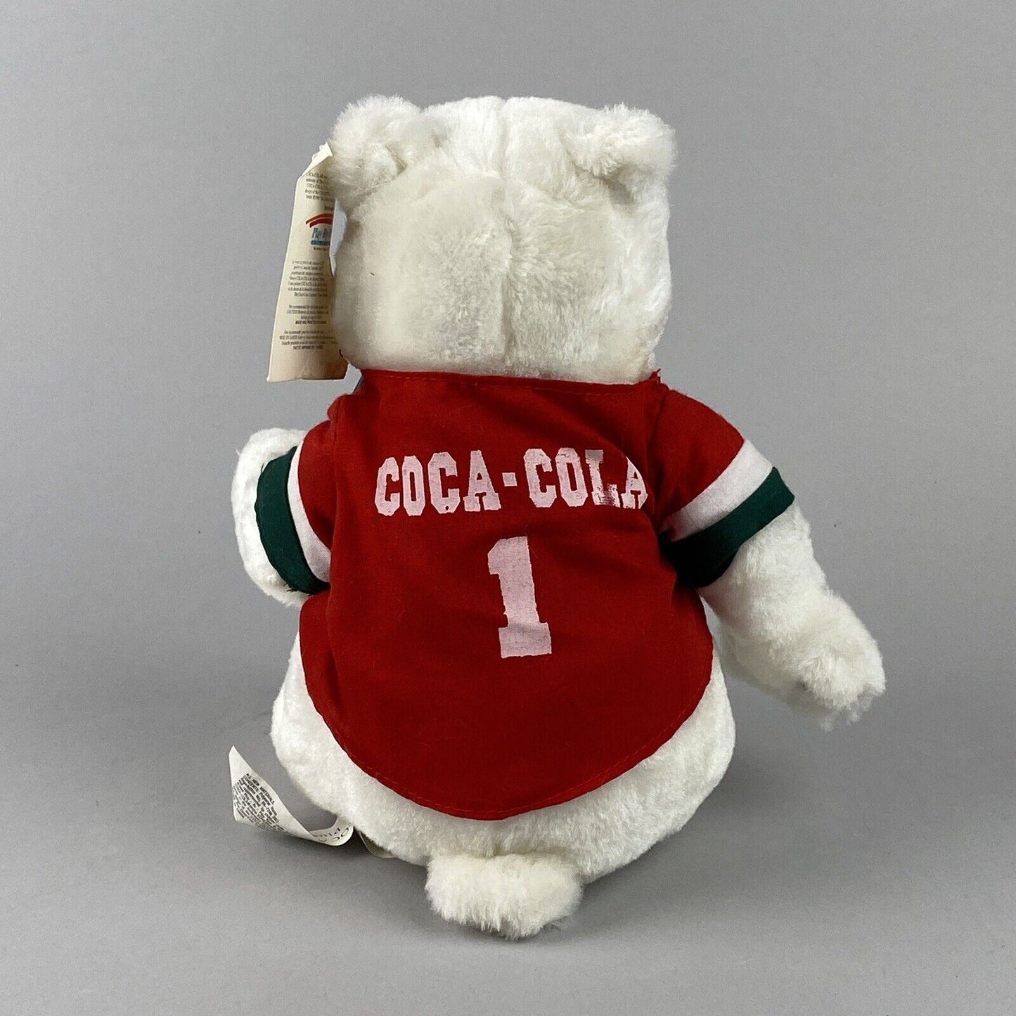 Coca Cola Plush Polar Bear Promo Play By Play Stuffed Animal Toy 8.5" Tall