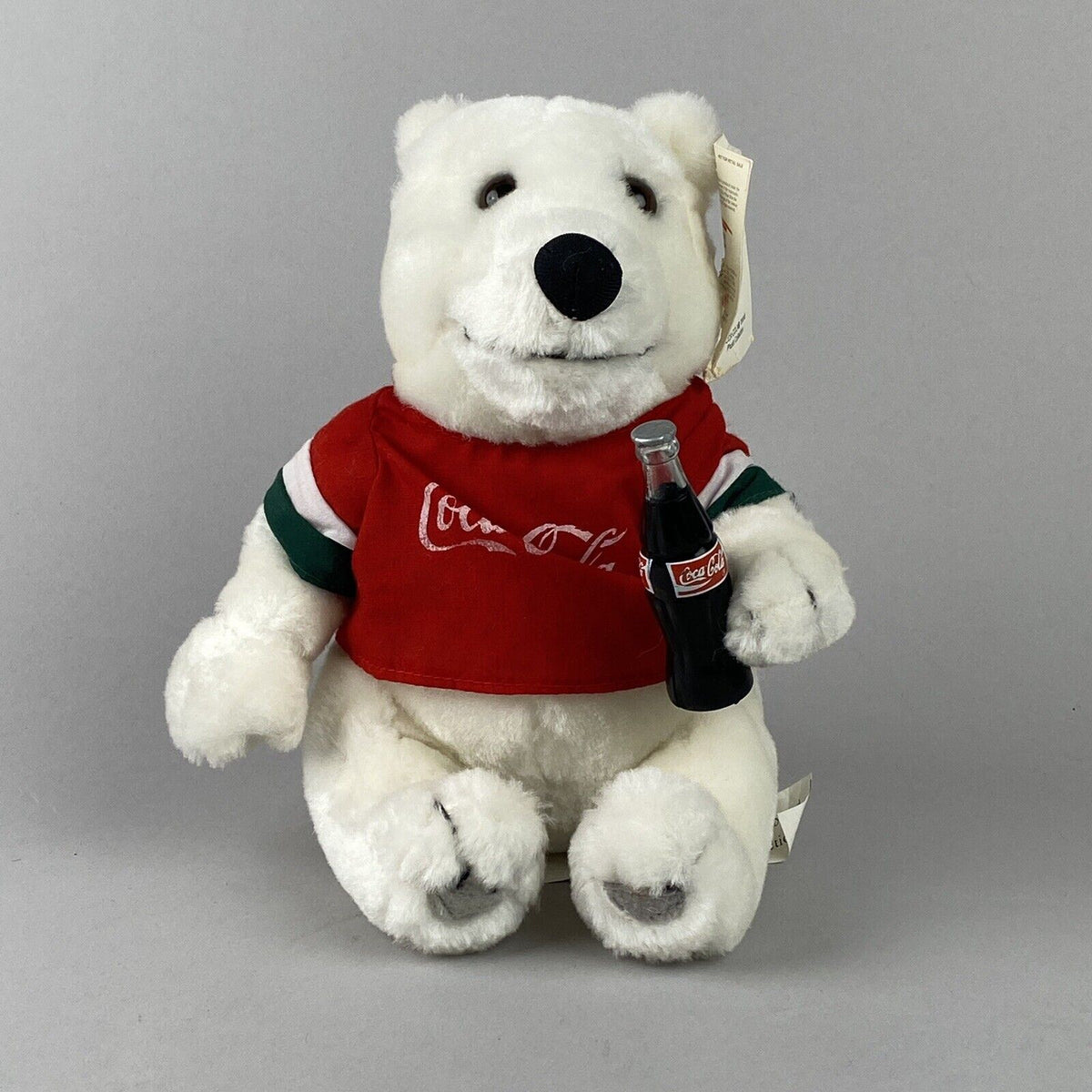 Coca Cola Plush Polar Bear Promo Play By Play Stuffed Animal Toy 8.5" Tall