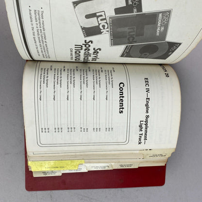 1986 Ford Car / Truck Shop Manual, Engine Emission Diagnosis, Volume H