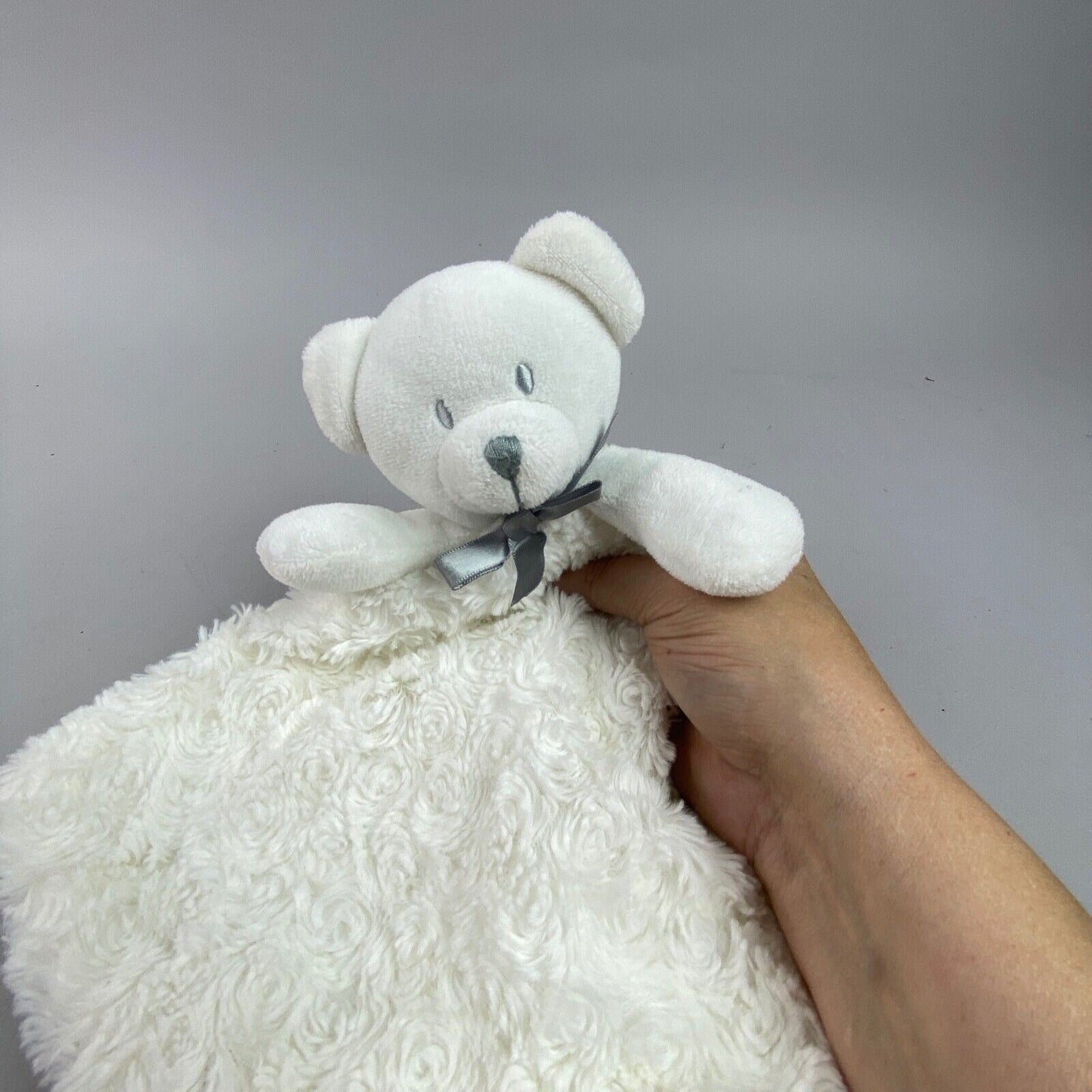 Blankets and Beyond Bear Plush Lovey (Light Gray)