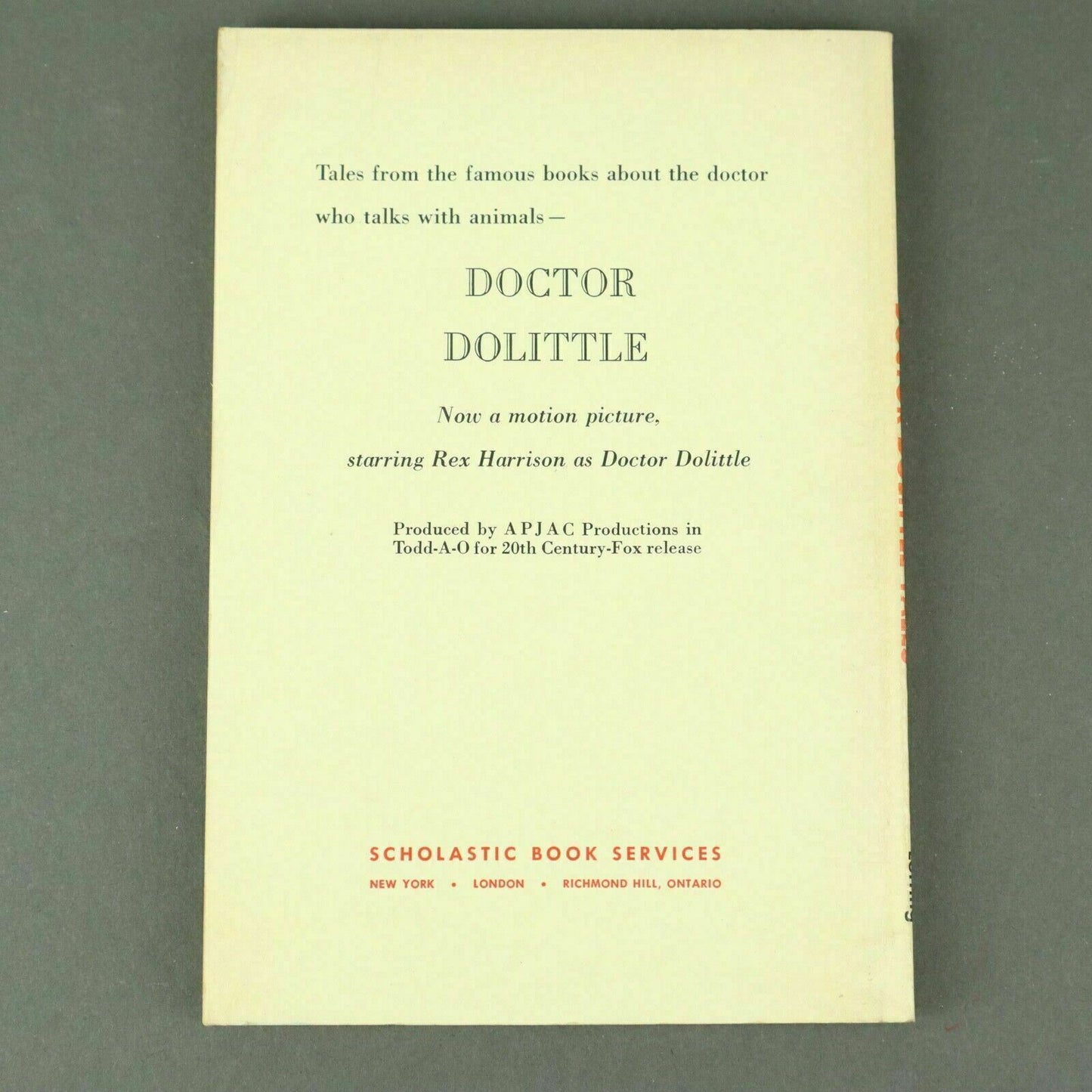 1968 Doctor Dolittle Tales By Hugh Lofting Paperback