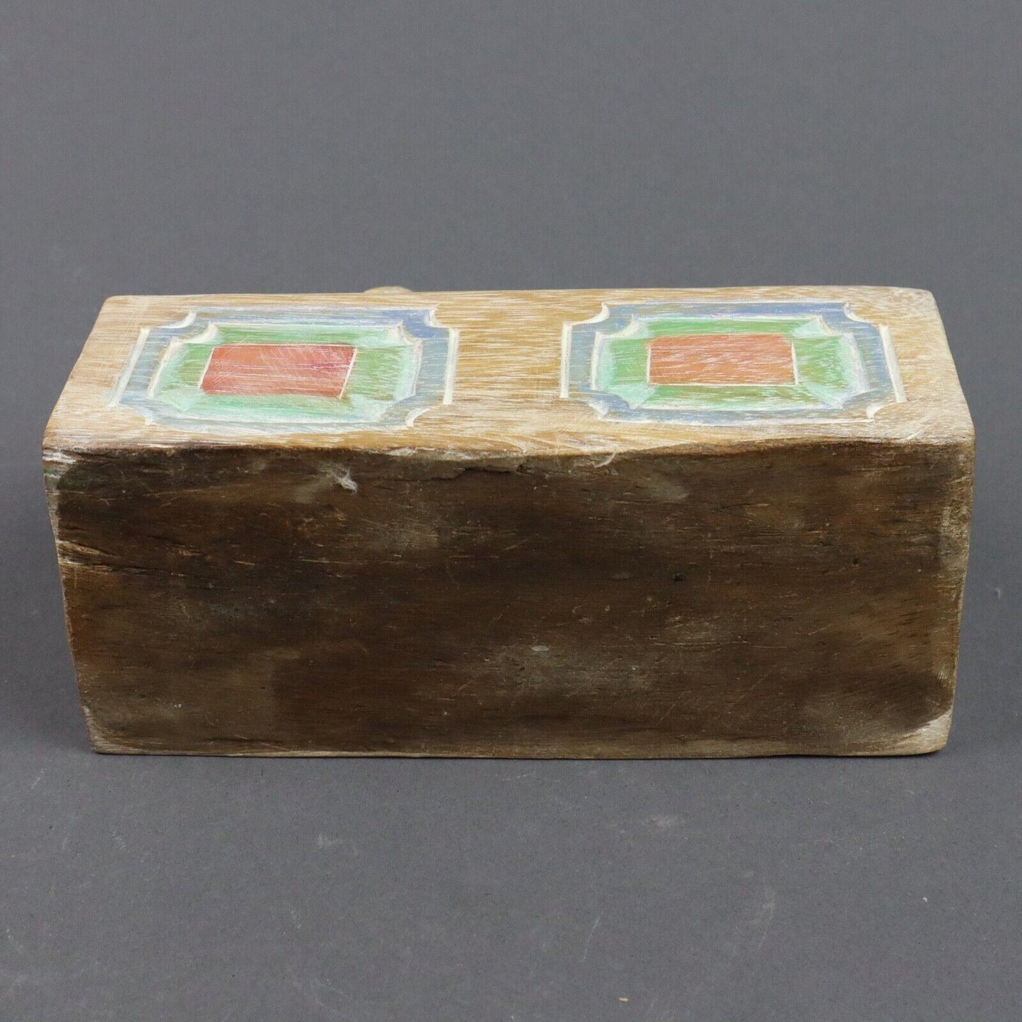 Set of 3 - Wooden Carved Box and Two Wooden Carved Figurines