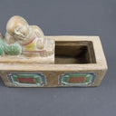 Set of 3 - Wooden Carved Box and Two Wooden Carved Figurines