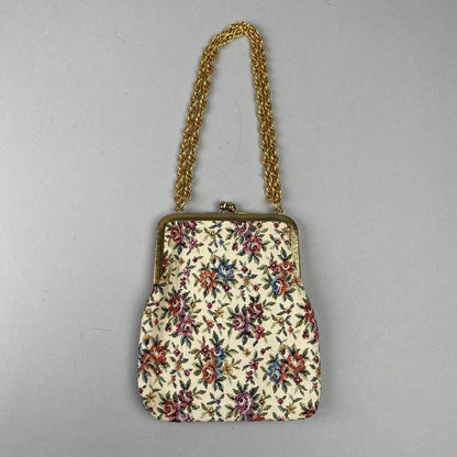 Handmade in Japan Vintage Flower Theme Purse Handbag