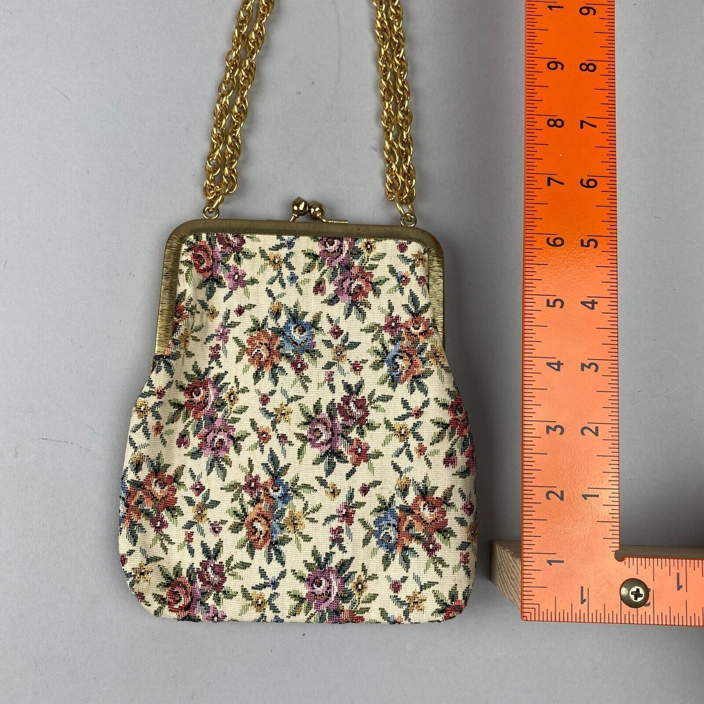 Handmade in Japan Vintage Flower Theme Purse Handbag