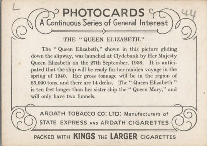 RARE - Cigarette Card - Queen Elizabeth (Ardath Tobacco Co) Real Photo PhotoCard