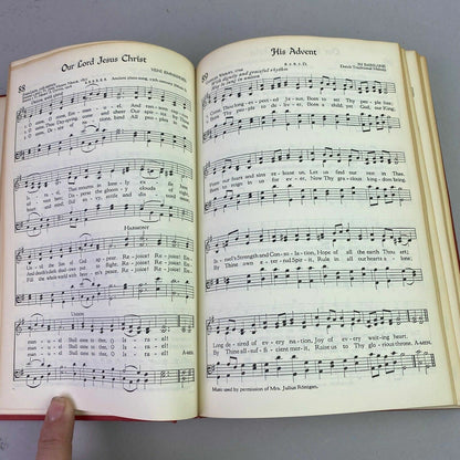 Church Hymns Book, The Hymnal by Eden Publishing House, Copyright 1971, Red