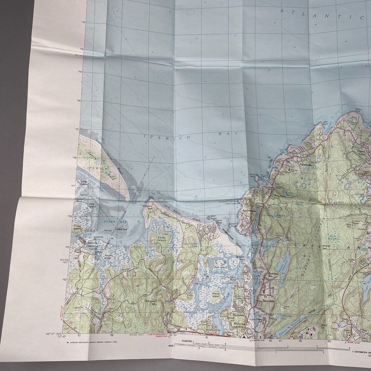 USGS Topographic Map 1984 Survey 30"x60" MA Rockport 42070-F5-TM-025