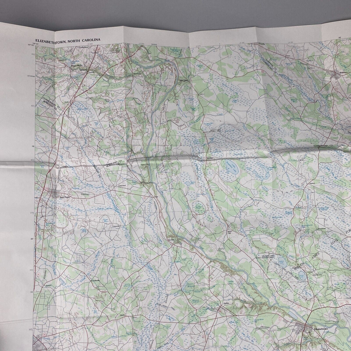 USGS Topographic Map 1982 Survey 30"x60" NC Elizabethtown 34078-E1-TM-100