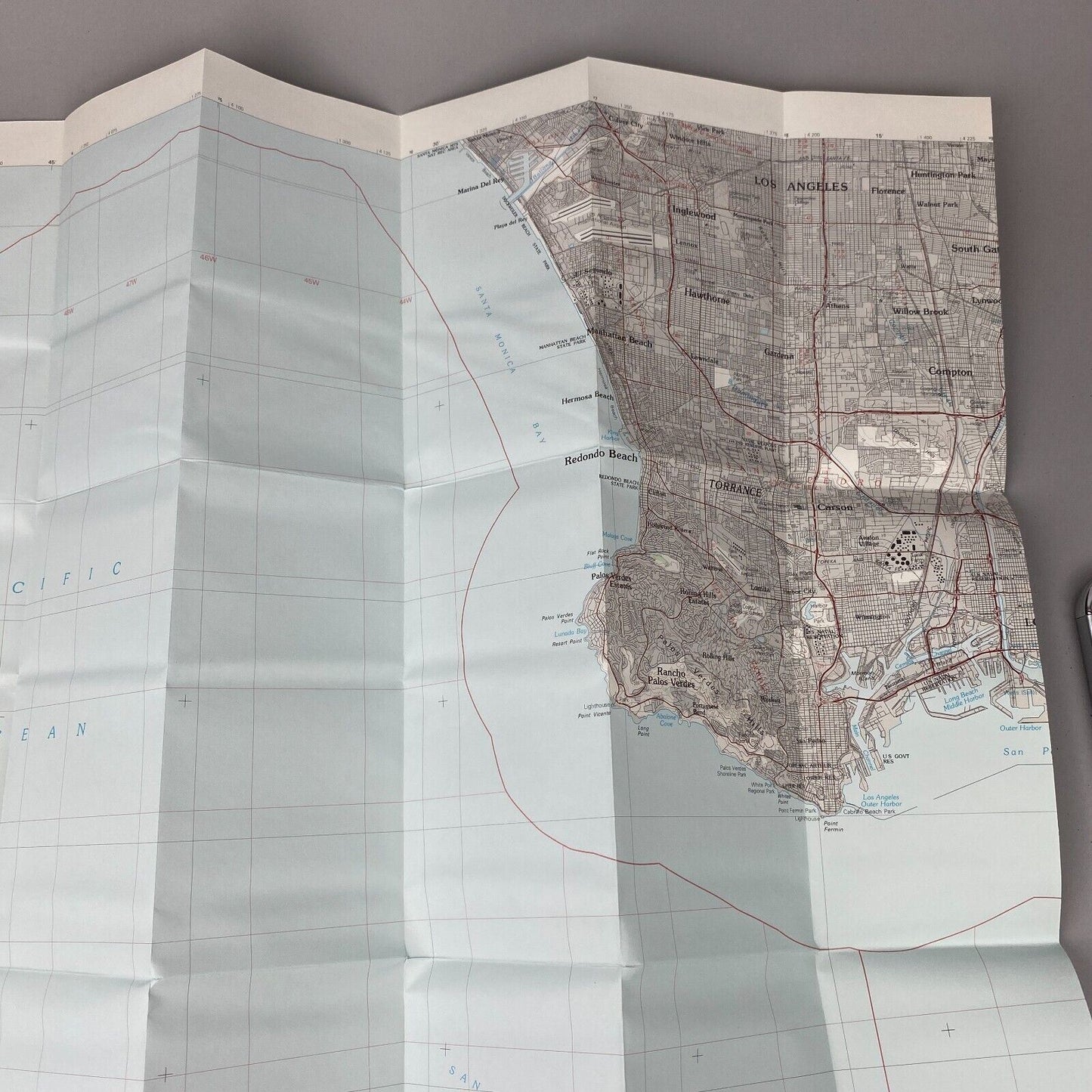 USGS Topographic Map 1981 Survey 30"x60" CA Long Beach