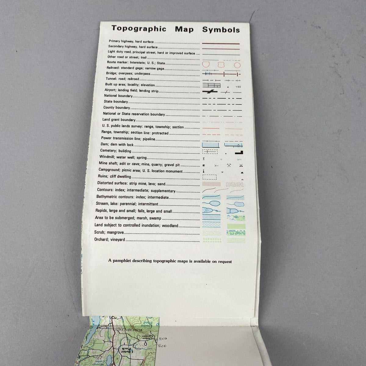 USGS Topographic Map 1993 Survey 30"x60" CT, NY Waterbury 41073-E1-TM-100