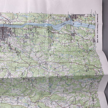 USGS Topographic Map 1993 Survey 30"x60" CT, NY Waterbury 41073-E1-TM-100