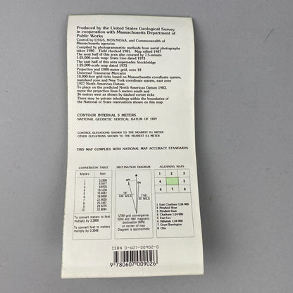 USGS Topographic Map 1987 Survey 30"x60" MA, NY Stockbridge 42073-C3-TM-025