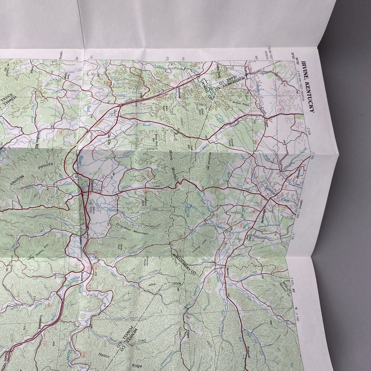 USGS Topographic Map 1982 Survey 30"x60" KT Irvine