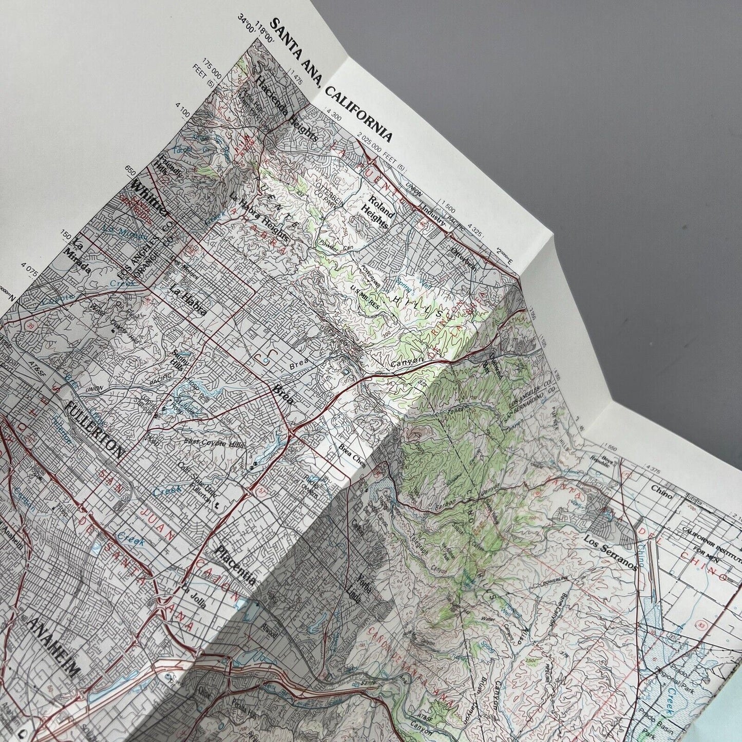 USGS Topographic Map 1983 Survey 30"x60" CA Santa Ana