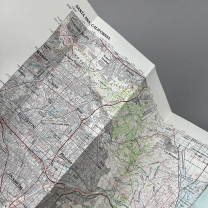 USGS Topographic Map 1983 Survey 30"x60" CA Santa Ana