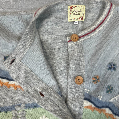 Angela Baraldi Size M Grey Cardigan Sweater