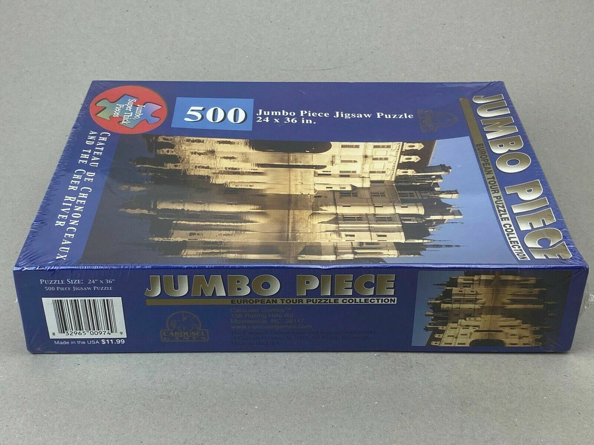 Jumbo European Tour  Chateau De Chenonce 500 Piece Jigsaw Puzzle  24"x36" New